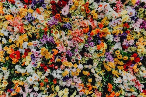 圣安东尼奥艺术节-各种颜色的花朵背景墙-葡萄牙里斯本里斯本博物馆 圣安东尼奥艺术节-各种颜色的花朵背景墙-葡萄牙里斯本里斯本博物馆