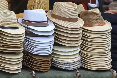 夏天的帽子。