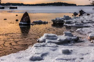 海滩，海岸，海洋，自然，景观，海滨，冬天，冰