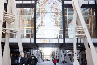 形状、工作、凉爽、反射、窗户、玻璃、生活、室外