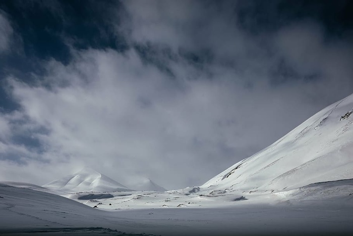 山，有涂层，雪，高地，云，天空，风景，自然