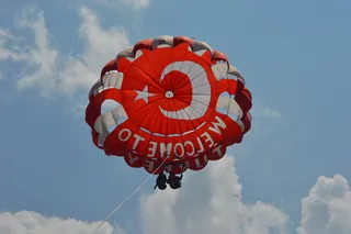 伞帆，伞帆，水上运动，悬挂滑翔，悬挂滑梯，空中，云层之上，肾上腺素