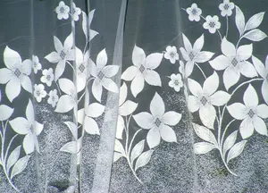 黑色、白色、花卉、印花纺织品、黑白、印花、纺织品、窗帘