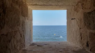 海，亚历山大，旧，古，埃及，夏天，水，日落