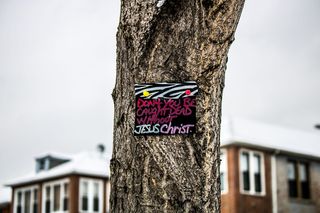 耶稣基督手绘海报树干