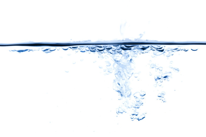 水滴，抽象，蓝色，气泡，干净，水滴，新鲜，隔离