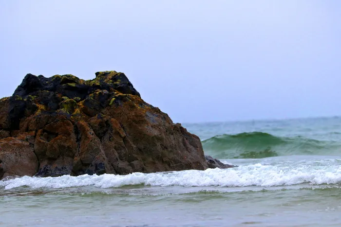 波浪，水，岩石，石头，块状物，海洋，蓝色，潮汐