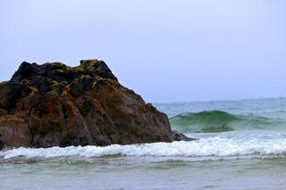 波浪，水，岩石，石头，块状物，海洋，蓝色，潮汐