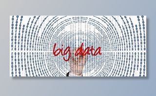 二进制、大、数据、第一个背景、计算机、手、左、标记