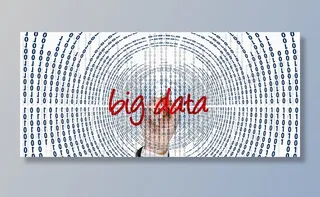 二进制、大、数据、第一个背景、计算机、手、左、标记