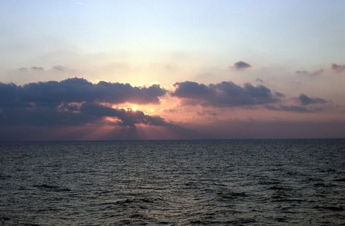 亚得里亚海，亚得里亚海，日落，海，天空，地平线，水，水面上的地平线