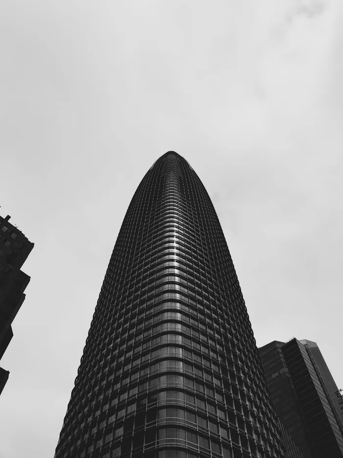 美国旧金山，纳托马街20号，建筑，摩天大楼，加利福尼亚州，黑白，合成