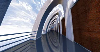 空旷、灰色、走廊、白天、建筑、帮派、现代、玻璃