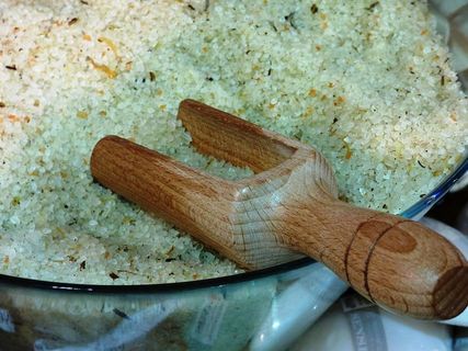 棕色，木质，砂石，浴盐，美容产品，食盐，化妆品，浴缸