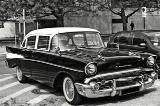 oldtimer、雪佛兰、美国、pkw、黑白、低调、交通方式、交通
