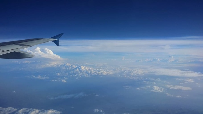 天空，蓝色，云朵，墨西哥，旅行，风景，飞机，窗户