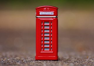 电话亭，英语，电话，电话亭，英国，药房，复古，红色