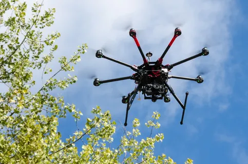 黑色、红色、无人机、tree、hexacopter、uav、RPA、飞机