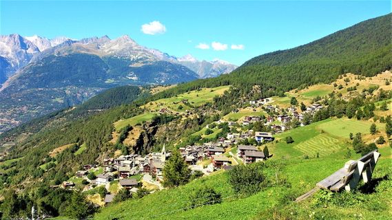 自然、山脉、全景、旅游、丘陵、景观、天空、夏季