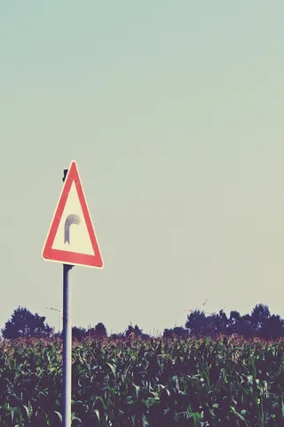 街道标志，右曲线，曲线，盾牌，道路，交通标志，警告，箭头