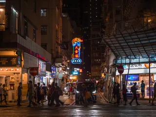 人，人，人，香港，市中心，城镇，建筑，城市