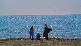意大利，多诺拉蒂科，海滩，卖男人，太阳，水，海，地平线