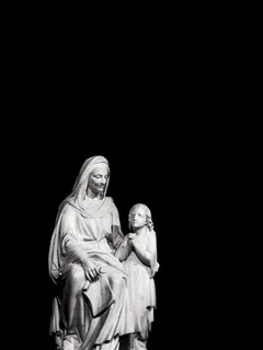 以色列、耶路撒冷、圣安教堂和贝塞斯达水池、宗教雕像、母性、母爱、圣安、基督教