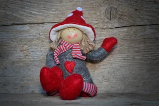 玩具、东西、填充玩具、玩偶、人偶、庆典、红色、表示