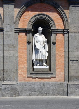 意大利，那不勒斯，普莱比西托广场，雕像，壁龛，人物，历史，表现