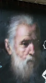 街道，艺术，涂鸦，老人，男人，艺术，创意，艺术品