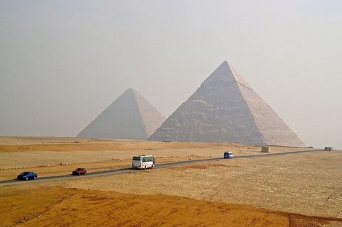 车辆，旅行，金字塔，金字塔，埃及，沙子，旅行，度假