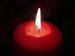 蜡烛，火焰，圣诞节，降临节，红，热，光，燃烧