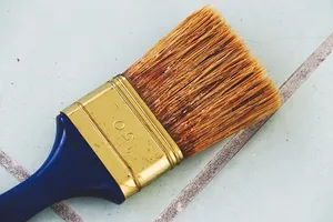 画笔、静物画、画笔、无人、特写、室内、桌子、高角度视图