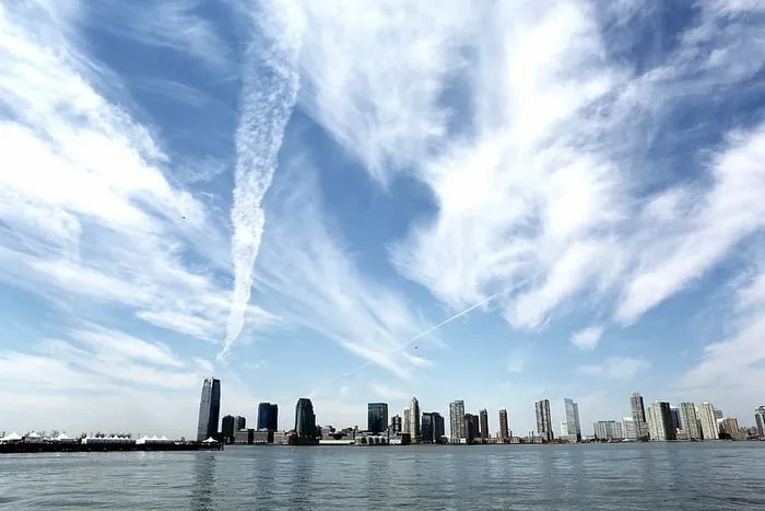 城市，曼哈顿，纽约，天空，天际线，美利坚合众国，美国，云天