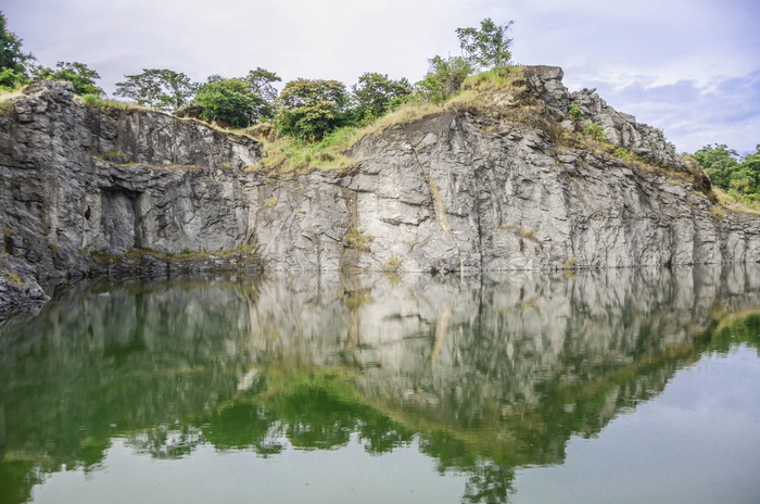 采石场、石头、agua、景观、反射、水、湖泊、自然