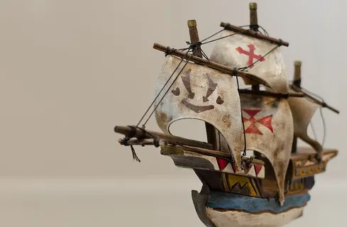 海盗船，瓶子里的船，船，海盗，哥伦布十字架，模型船，武器，没有人