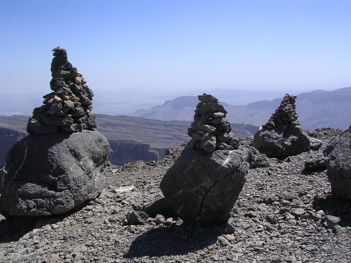 阿曼、山脉、风景、阿拉伯、干旱、杰贝尔、岩石、天空