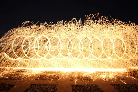 灯光绘画，夜晚，n，绘画，灯光，艺术品，艺术，天空