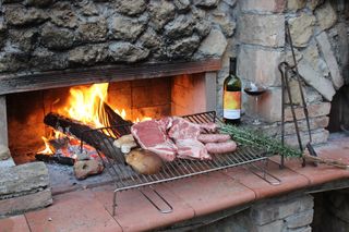 聚会，冷切，布林迪西，橄榄油，热-温，火，火-自然现象，燃烧