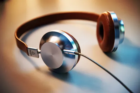 灰色、棕色、全尺寸、有线、耳机、音乐、歌曲、泡沫 灰色、棕色、全尺寸、有线、耳机、音乐、歌曲、泡沫