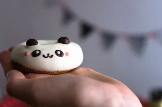 甜甜圈，熊猫，可爱的食物，食物，招待，甜点，美味，派对