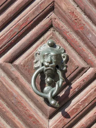 门，木制，说唱歌手，门环，门环，金属，艺术和工艺，雕塑