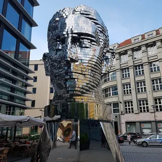 捷克*,布拉格,弗兰兹·卡夫卡,欧洲,老城,镜面反射,建筑外观,建筑 捷克*,布拉格,弗兰兹·卡夫卡,欧洲,老城,镜面反射,建筑外观,建筑