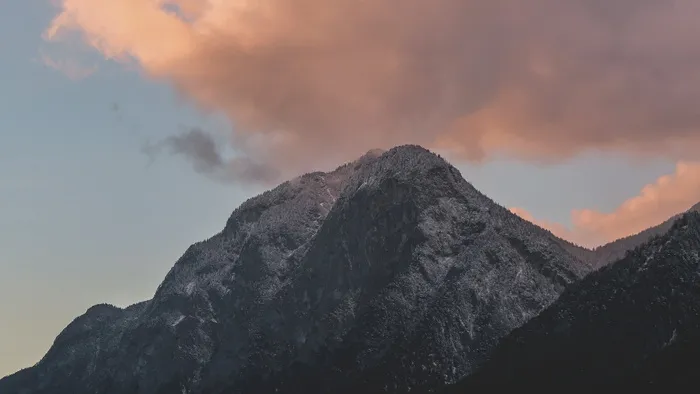 山，云，白天，灰色，多云，天空，山谷，景观