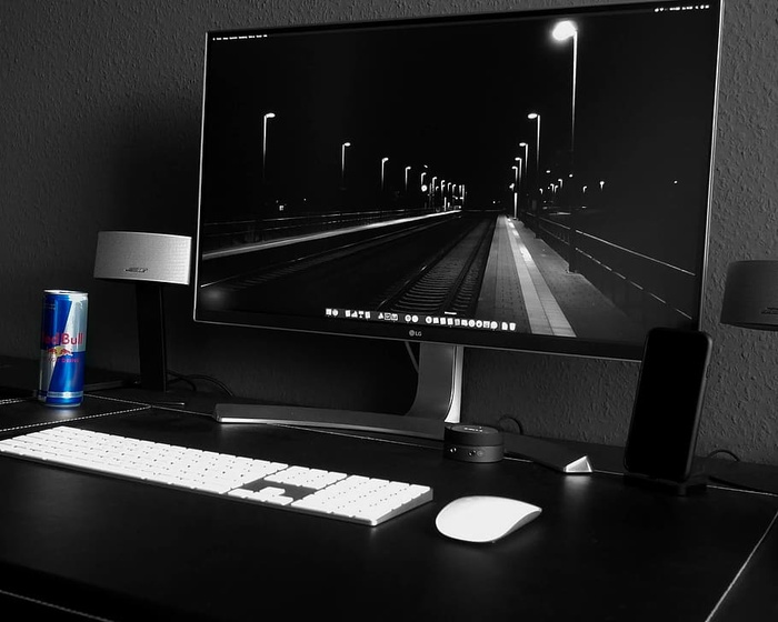 室内、科技、无人、音乐、照明、桌子、照明设备、电脑