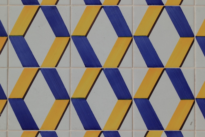 葡萄牙，瓷砖，陶瓷，墙，覆盖，规则，图案，全框架