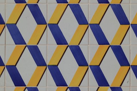 葡萄牙，瓷砖，陶瓷，墙，覆盖，规则，图案，全框架