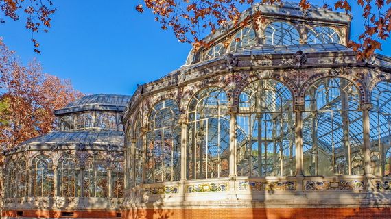 西班牙，马德里，花园，玻璃，屋顶，公园，玻璃屋顶，建筑