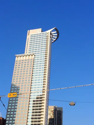 高层法兰克福，法兰克福，城市，建筑，建筑，天际线，现代，天空