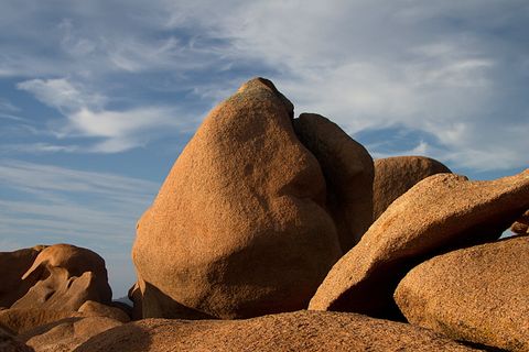 布列塔尼，大西洋海岸，法国，大西洋，海岸，日落，岩石海岸，岩石